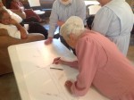 Aunt Sarah signing family tree