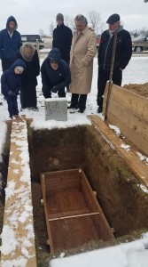 A funeral open grave